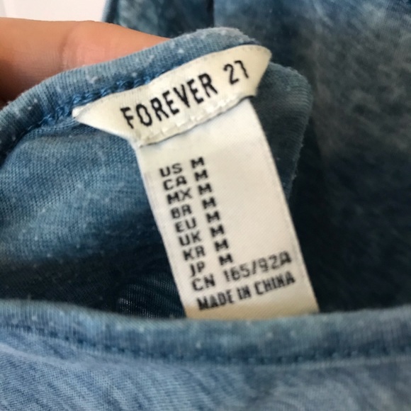 Forever 21 Blue Tank Top - Picture 3 of 3